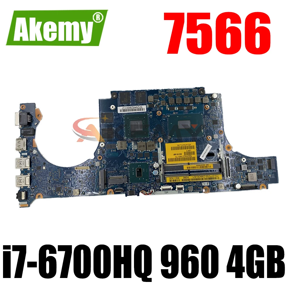 

Материнская плата для dell inspiron 100%, 7566, 960, 4 Гб