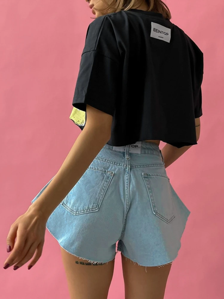 Summer Causal Jean Shorts for Women Slim Commuter Denim Shorts Fashion Y2k Streetwear Hottie Solid Pantalones Cortos De Mujer