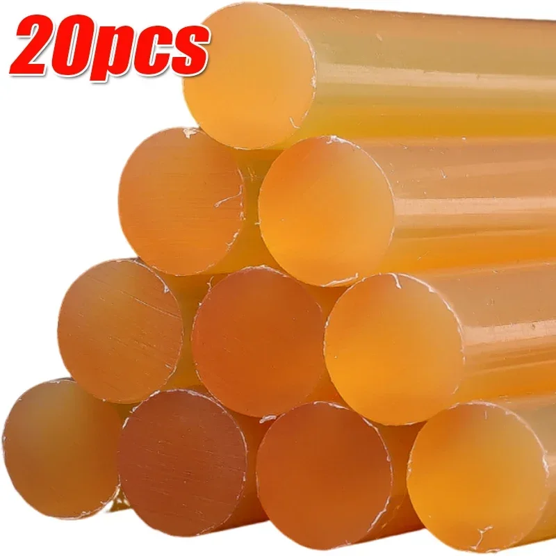 

1-20 шт. EVA смола для клея, вмятин на кузове, ремонтные полоски для без покраски, долговечный желтый прочный клей, автомобильные аксессуары