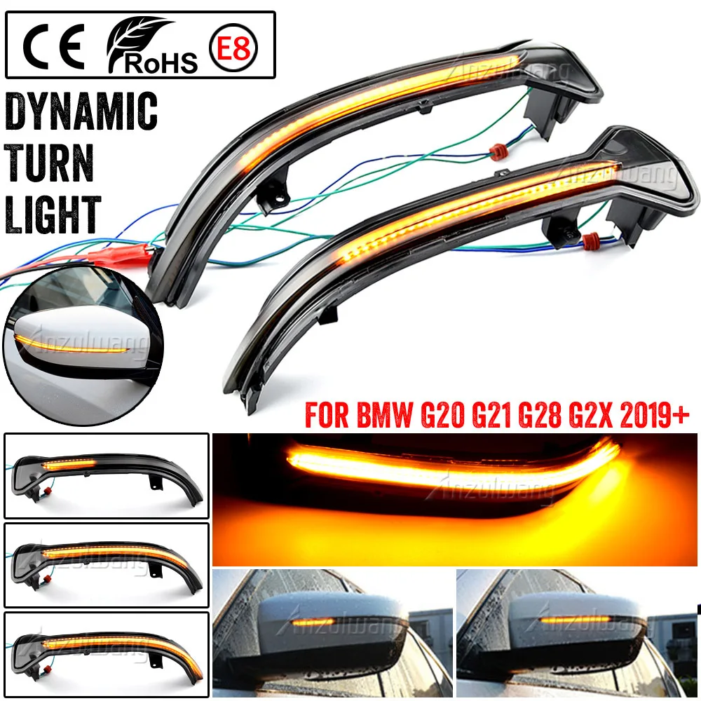 

LED Turn Signal Rearview Side Mirror Light For BMW 3er G20 G21 G28 G2x Flashing Dynamic Blinker Sequential Indicator 2019 2020