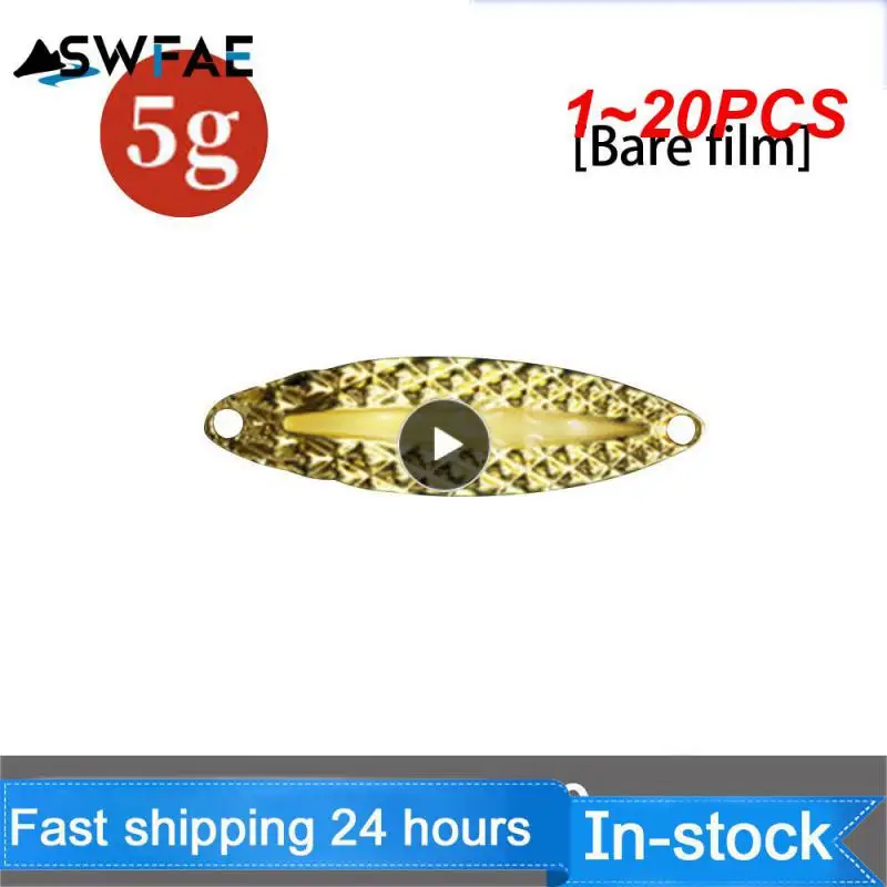 

1~20PCS 2.5g 3.5g 5g Winter Metal Luminous Spinner Spoon Lure Bass Fishing Wobblers Artificial Bait Tackle Fishing Spinner Lure