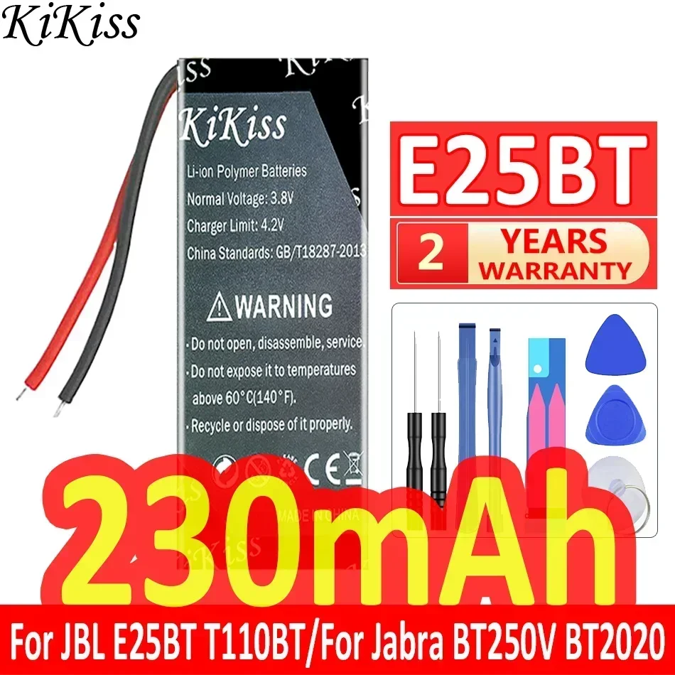 Аккумулятор KiKiss 230 мАч для JBL E25BT T110BT Sony Ericsson Jabra BT250V BT2020/4010 VH110 BT2010/500V JX10