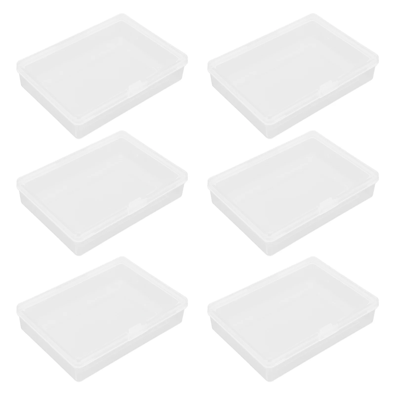 

6pcs Trading Cards Box Plastic Box Box Plastic Cards Case Plaything Cards Canister Small Size Storage Box