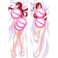 anime fairy tail dakimakura cover double sided printed otaku gift pillow case peachskin 2way soft bedding cushion pillowcase