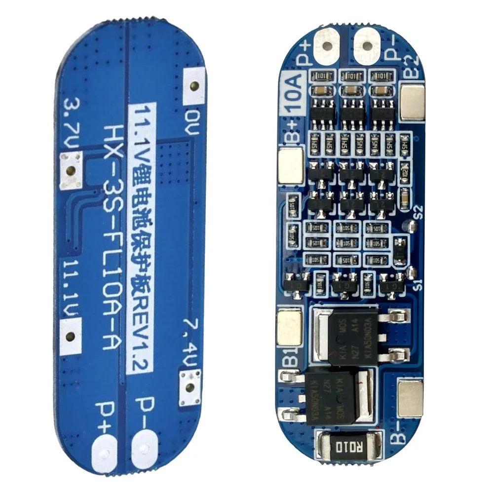 

3S 10A 11.1V 12.6V Charging Protection Board Balance Li-ion Lithium LiPo Battery BMS Circuit Board Power Tools