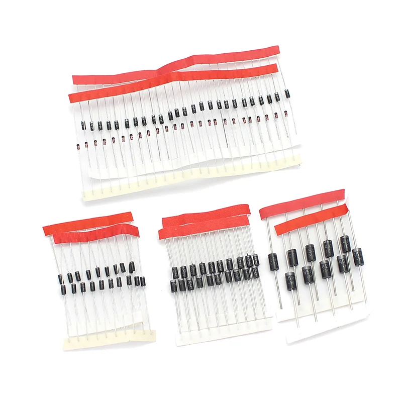 

100Pcs 8 Values Fast Switching Schottky Diode kit set 1N4148 1N4007 1N5819 1N5399 1N5408 1N5822 FR107 FR207 diodes kit