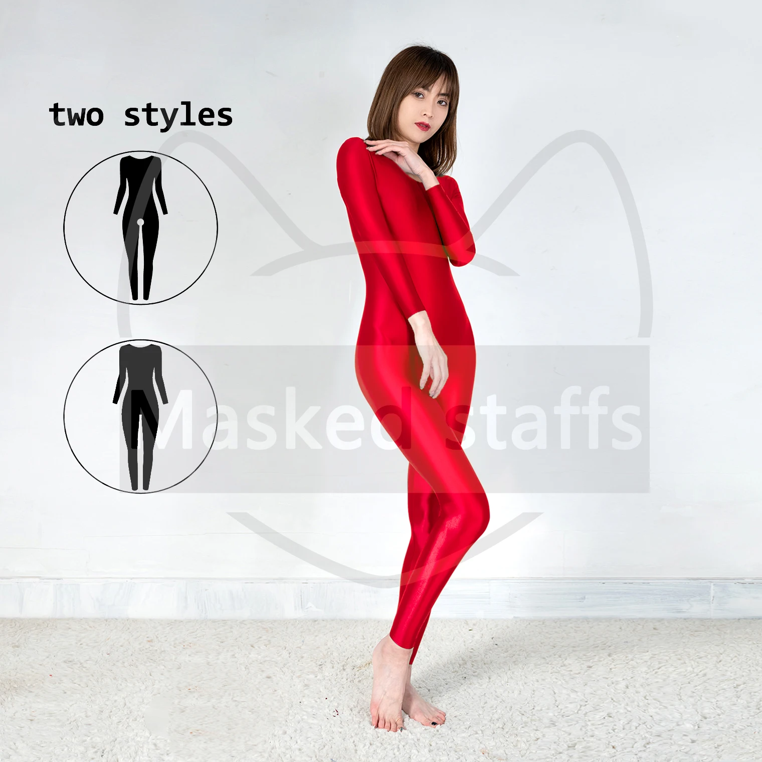 Новый сексуальный цельный купальник блестящие колготки жирный шелковистый