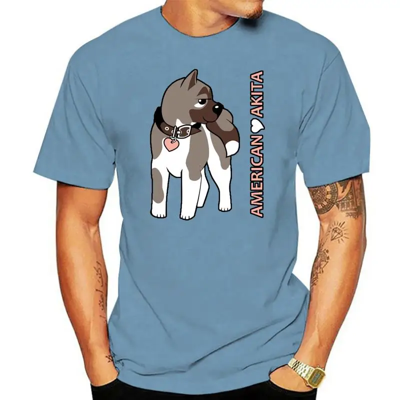 

American Akita T-Shirts Cute Dog T Shirt For Men Animal Print MenNormal Family Tshirt Online Cheaper Tops 2022 New