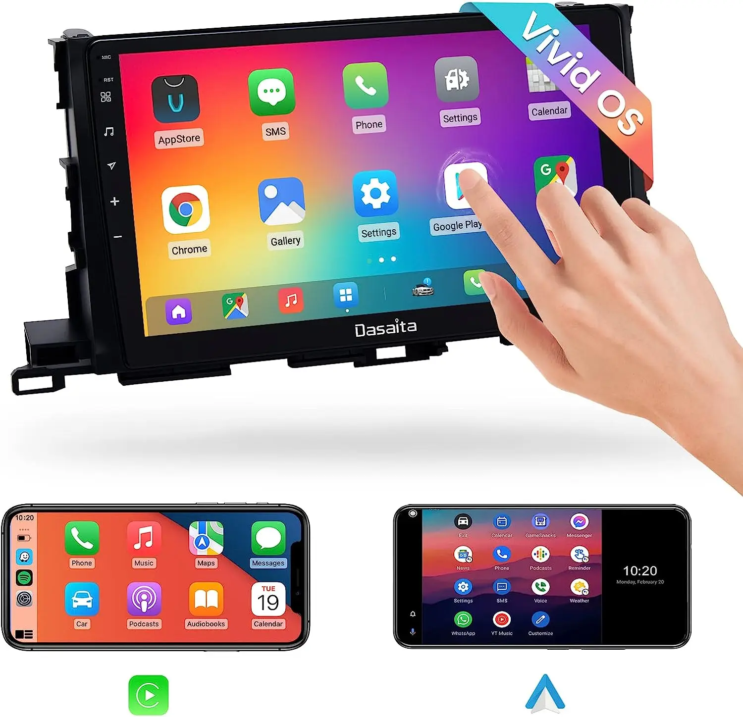 

Dasaita Vivid 10.2" Toyota Highlander 2015-2019 Wireless Carplay Android Auto IPS Touch Screen 4G+64G GPS Navigation