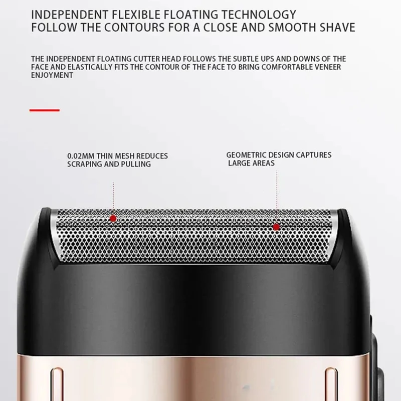 Мощная перезаряжаемая бритва Kemei для мужчин из фольги головка бритья бороды