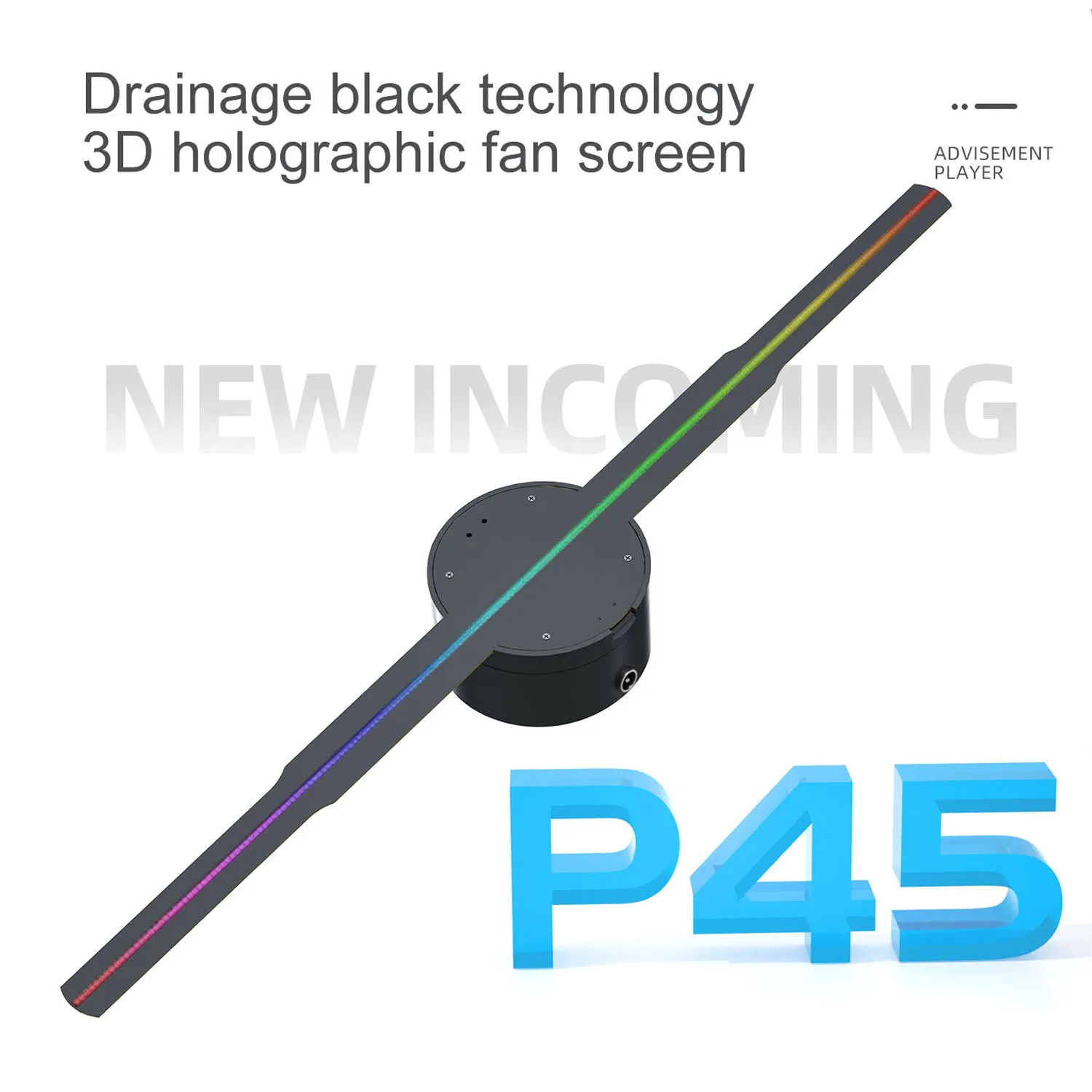 

45CM 3D Advertising Projector Wifi Led Sign Holographic Lamp Player Remote Advertise Display Fan Hologram Projector Logo Light