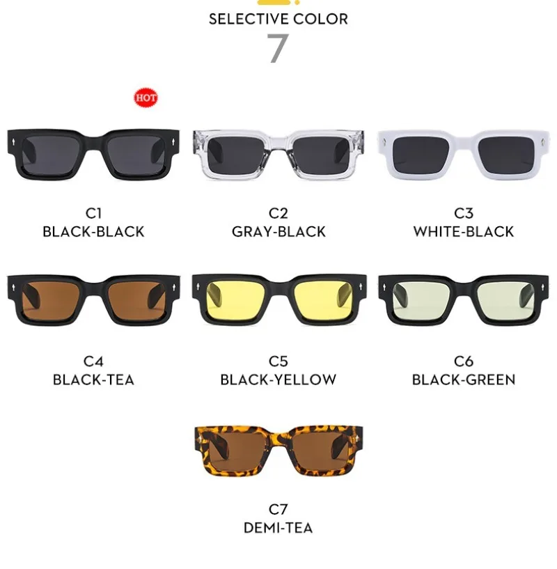 Солнечные очки в винтажном стиле UV400 женские прямоугольные солнцезащитные