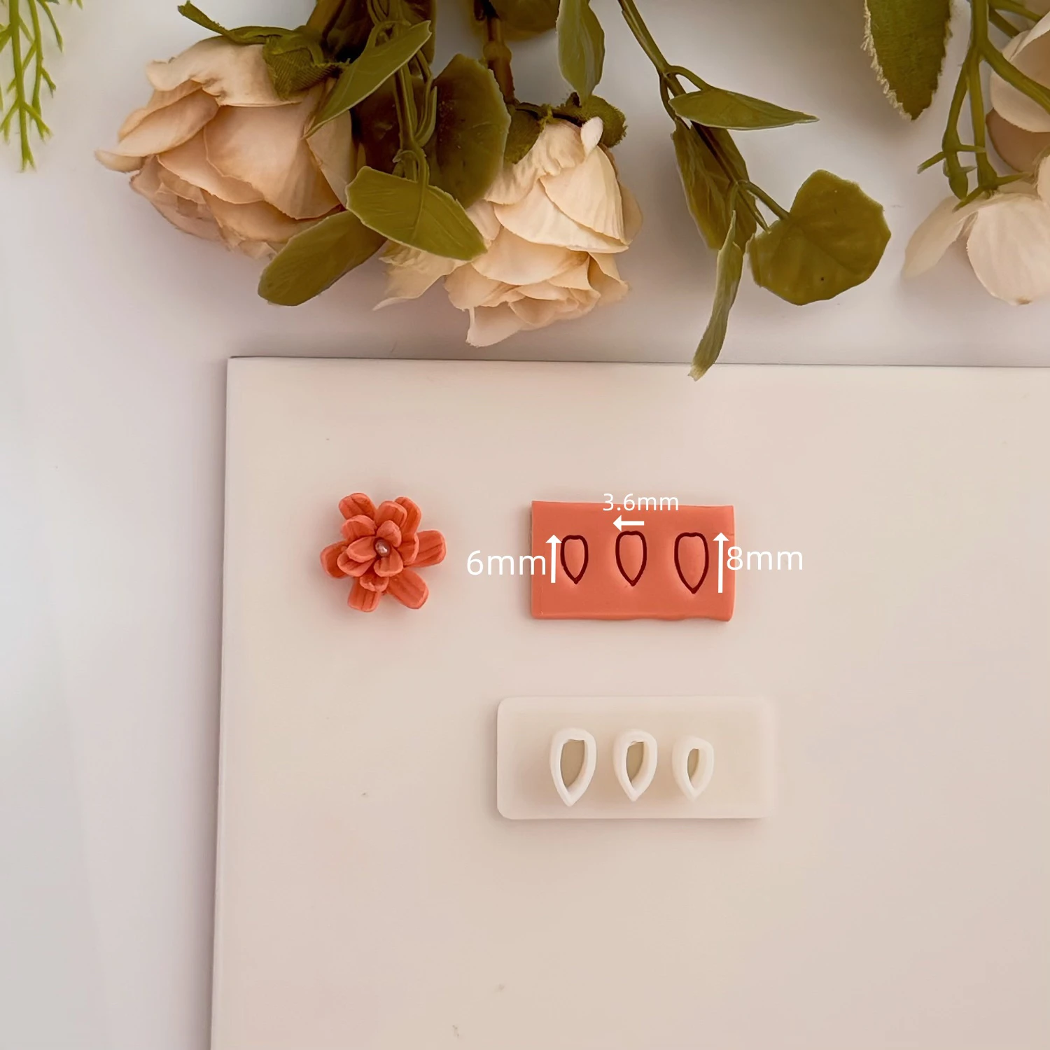 Мини-лепесток цветка резак для полимерной глины инструмент серьги сделай сам