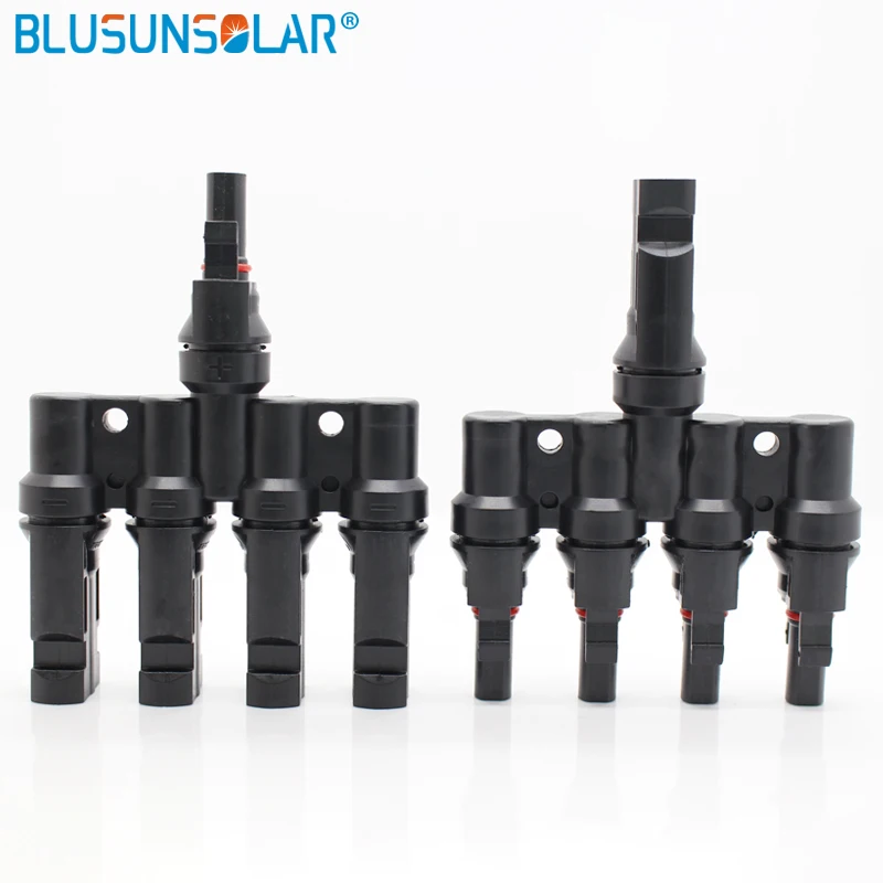 

10 Pairs /Lot hot selling Waterproof IP67 PV Connector 4 to 1 T Branch Connector TUV Approve For Solar pv System FS0144