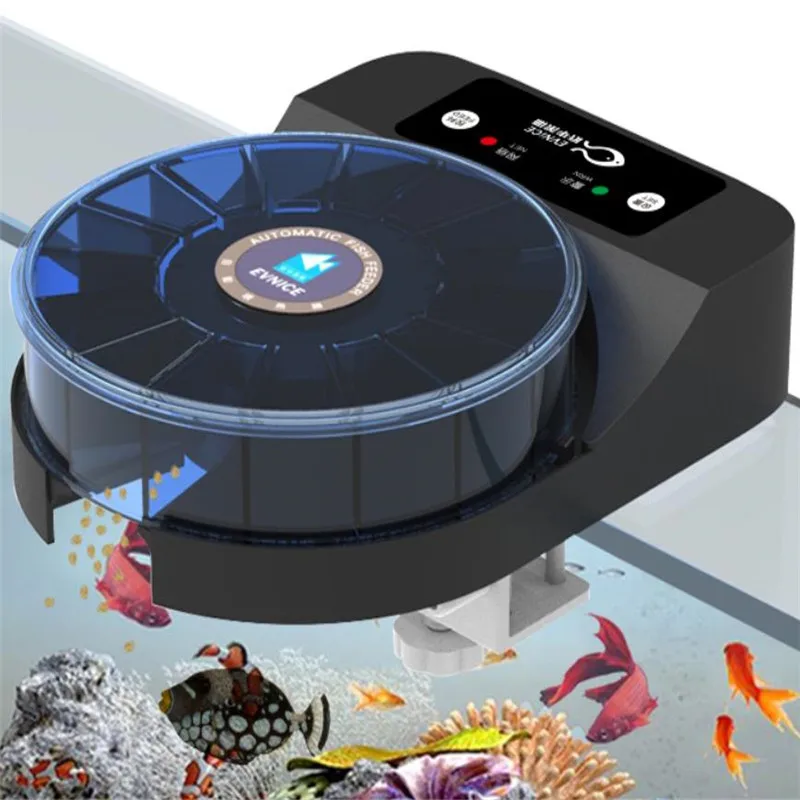 Fish Tank Automatic Feeder Wi-Fi Aquarium Mode Regular and Quantitative Feeding of Fish DC Plug-in 6V/1A 60ml Capacity