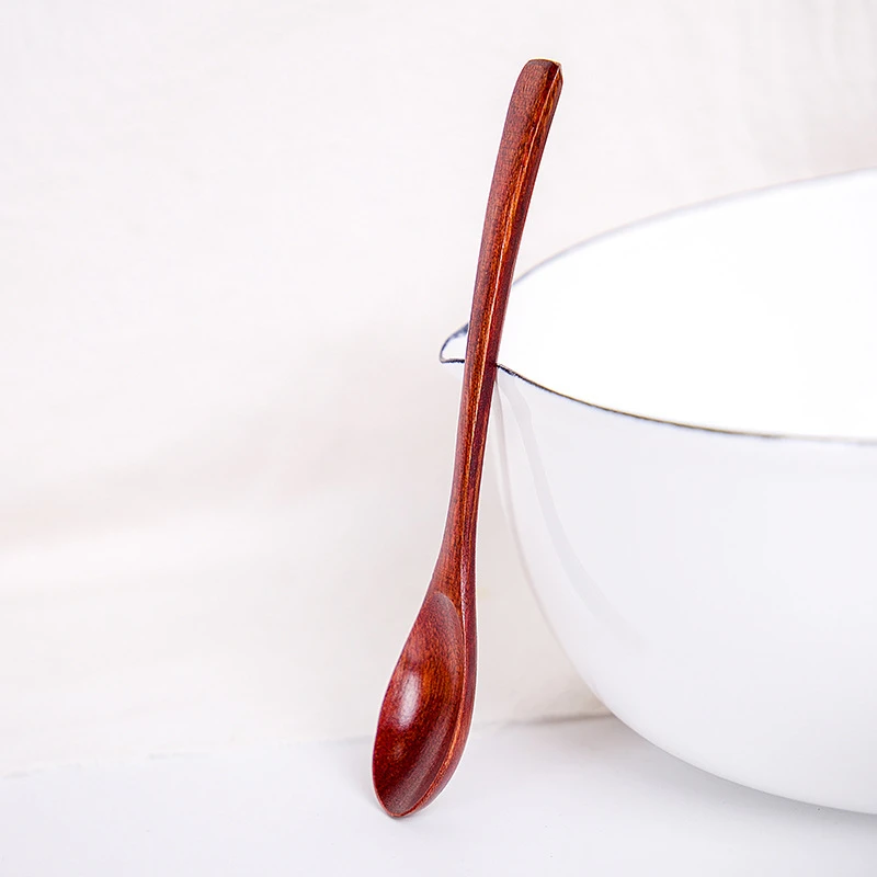 

Spoons Wooden Soup Spoon Household Children's Wooden Spoon 13.5cm Coffee Honey Tea Mixing Spoon Kitchen Tableware Wholesale