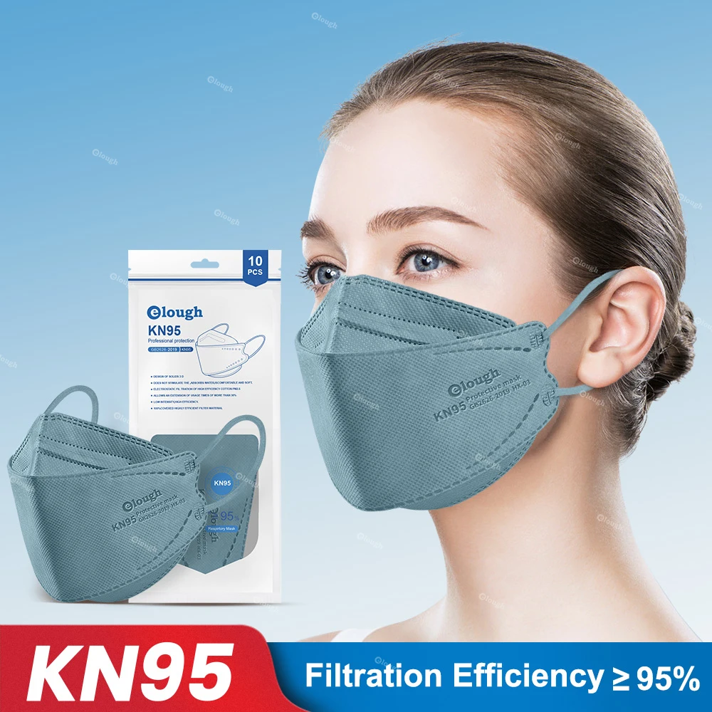 Elough ffp2 mascarillas Black CE kn95 утвержденный гигиенический респиратор многоразовые