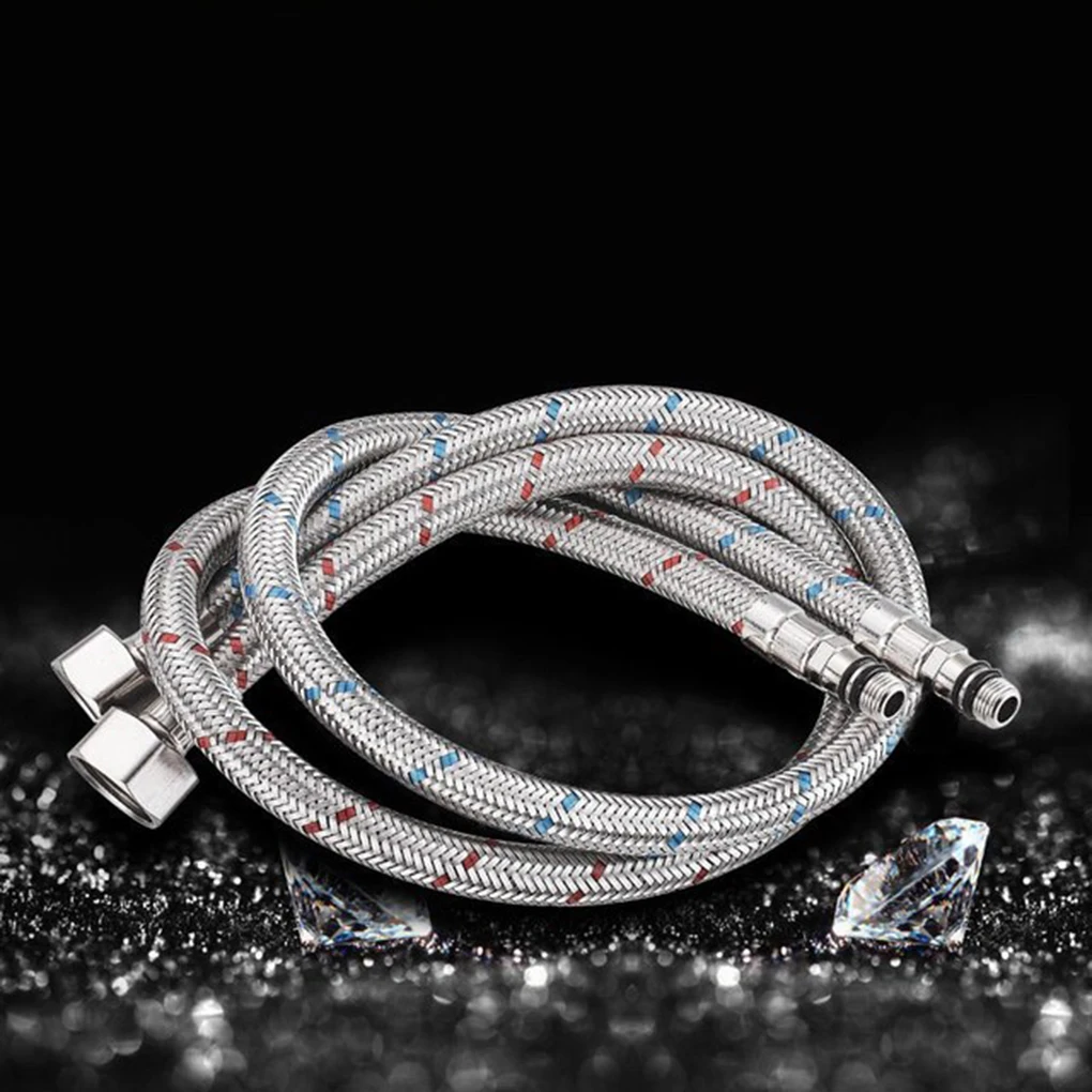 

Water Line Stainless Steel Braided G1 4 Hot Cold Water Supply Faucet Connector Hoses with Red and Blue Stripes