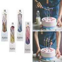 colored curving cake candle safe flames kids birthday party wedding cake candle home decoration favor baptism party