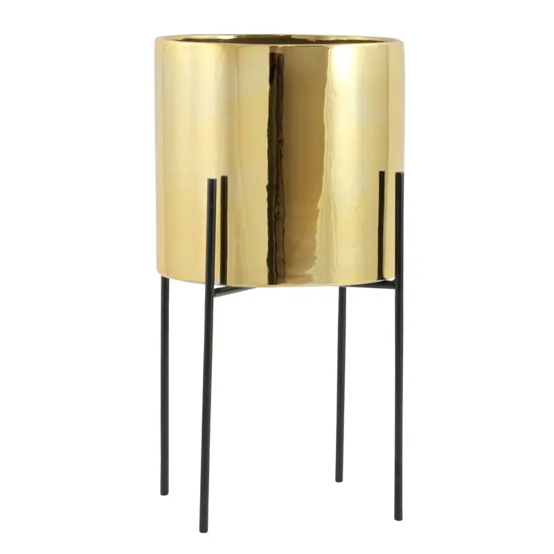 

Керамический горшок Lonnie Mid Century, золотистый, 16 дюймов