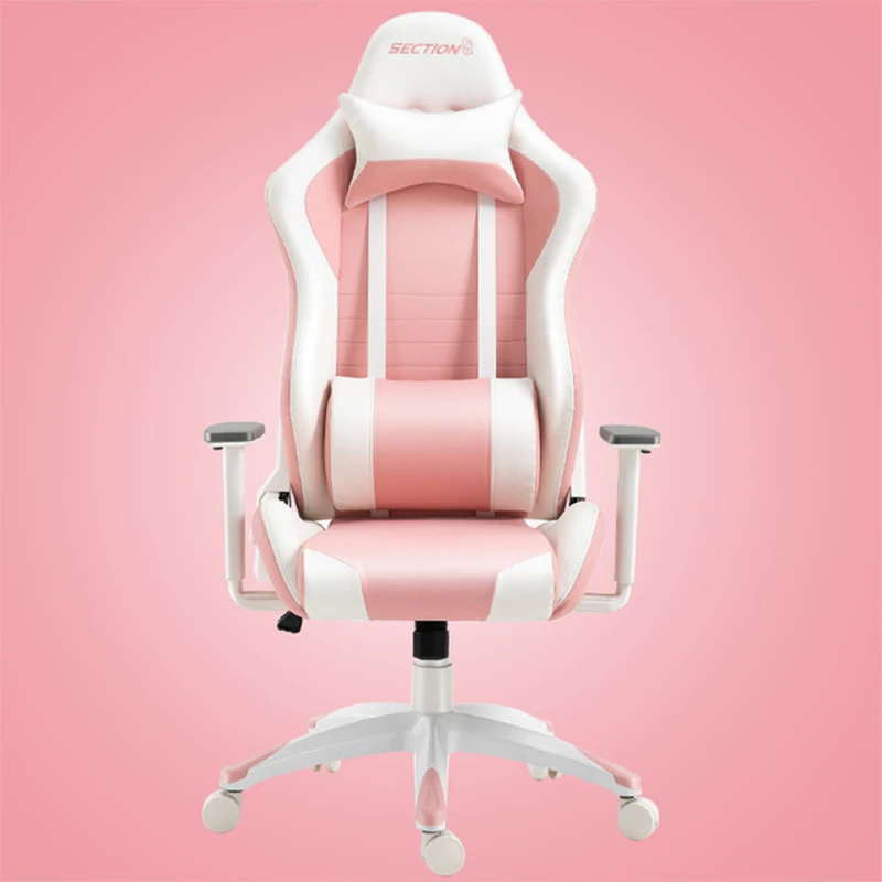 

Новый высококачественный игровой стул розовая милая девушка вращающийся компьютерный стул с подъемником стул для спальни с якорем для пря...