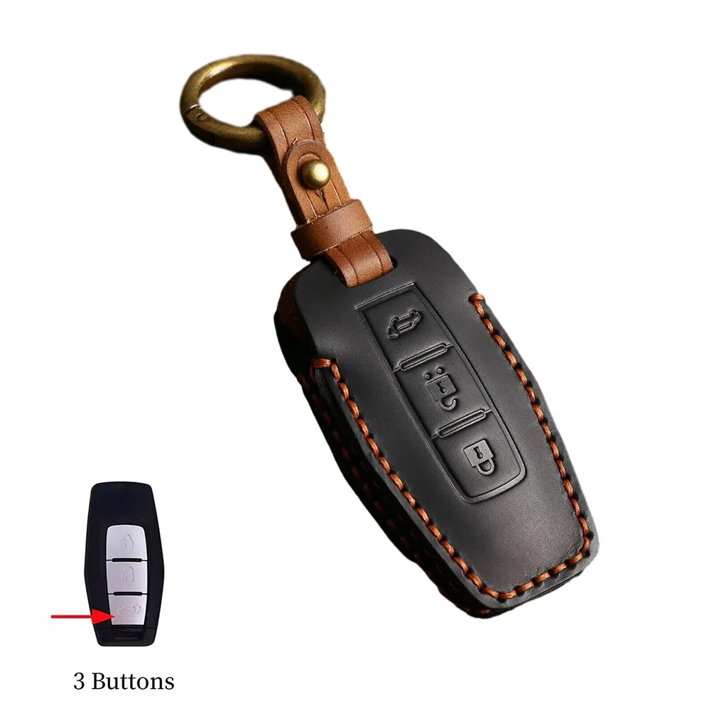 

Accessories Car Key Cover 2023 Black Car Fob Cover Case For Outlander Leather Remote Key Durable And Practical