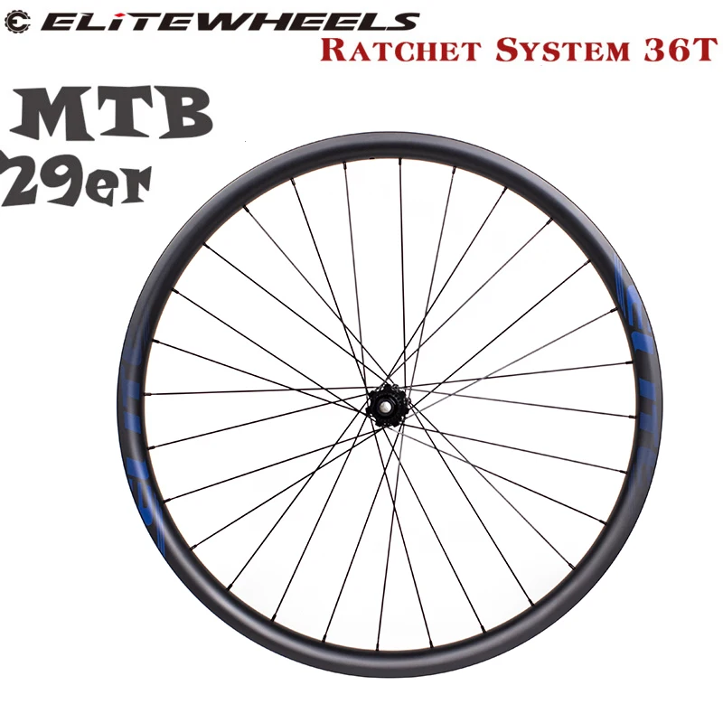 ELITEWHEELS 29er MTB Carbon Wheelset Ultralight XC AM 28H M13 Ratchet System 36T Hub Match 7 Types Of Rim For All Mountain Bike | Спорт и