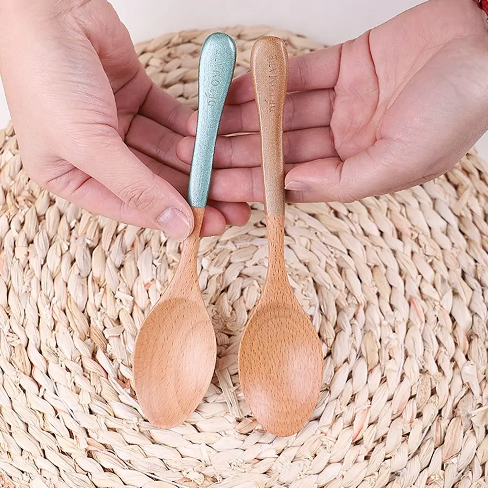 

Wooden Coffee Dessert Children For Rice Tea Honey Cooking Dining Kitchen Utensils Spoon Tableware Soup Ladle Teaspoons