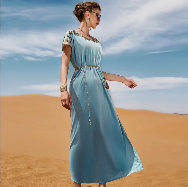 Ramadan Eid Mubarak Abaya Dubai Arabic Turkey Islam Indian Muslim Prayer Long Evening Dress Robe Femme Abayas For Women Kaftan
