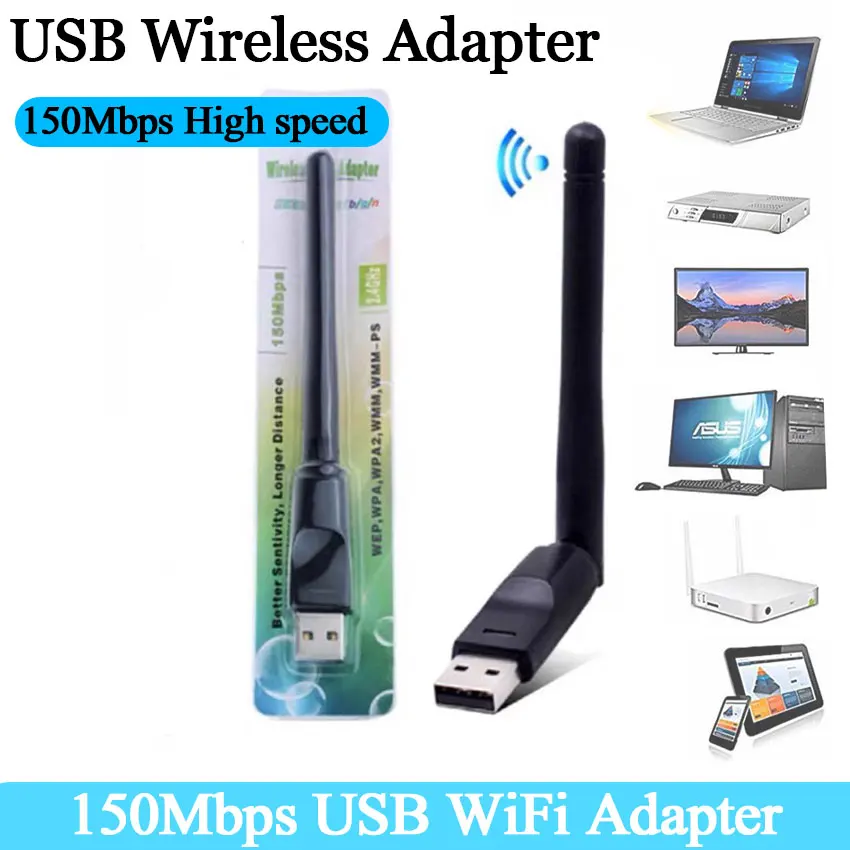Мини USB Wi-Fi адаптер MT7601 150 Мбит/с 2 4 ГГц