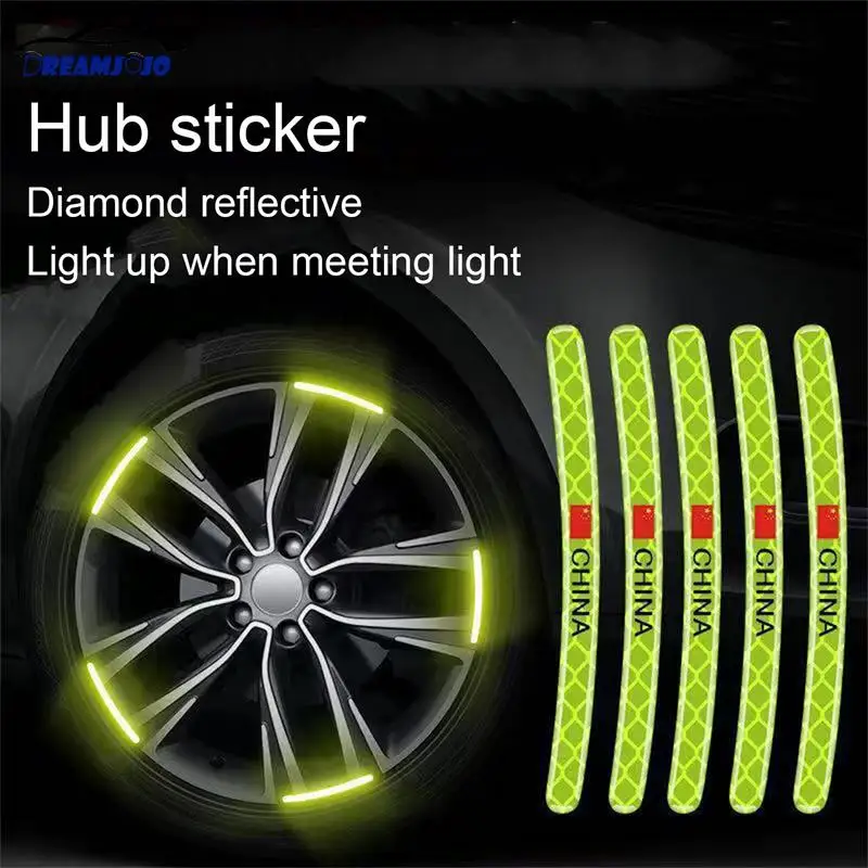 

Car Wheel Hub Sticker High Reflective Stripe Tape for Motorcycle Car Night Driving Safety Luminous Universal Sticker