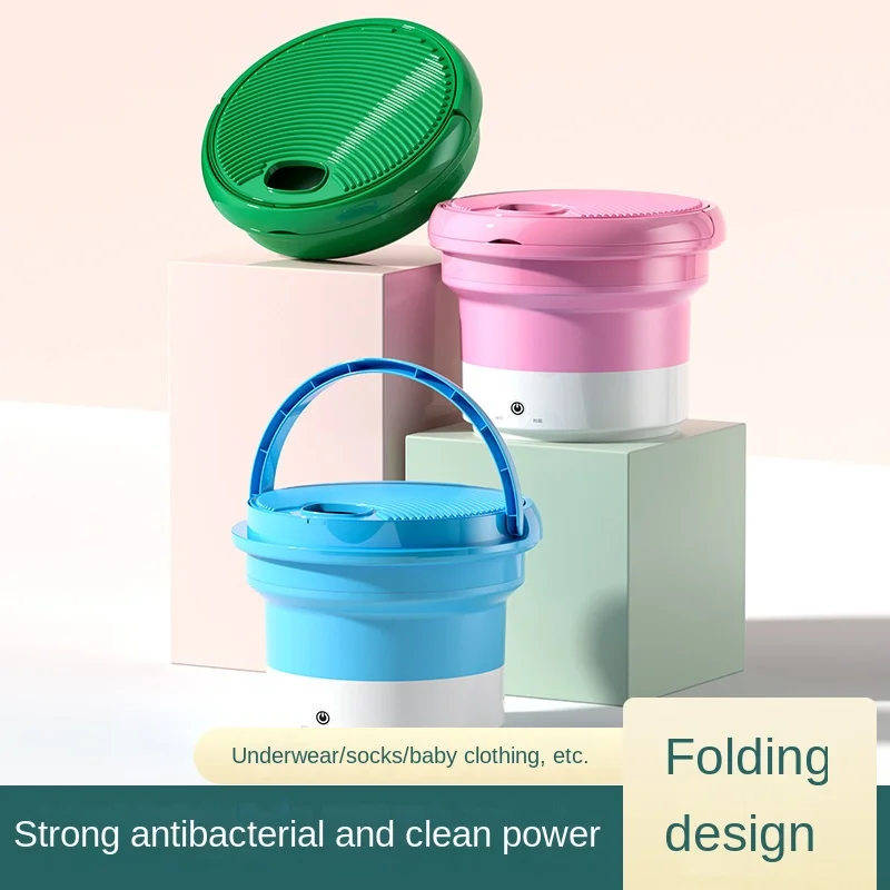 2023 New Lazy Washing Machine Folding Mini Washing Machine Portable Household Automatic Baby Dormitory Mini Washing Machine