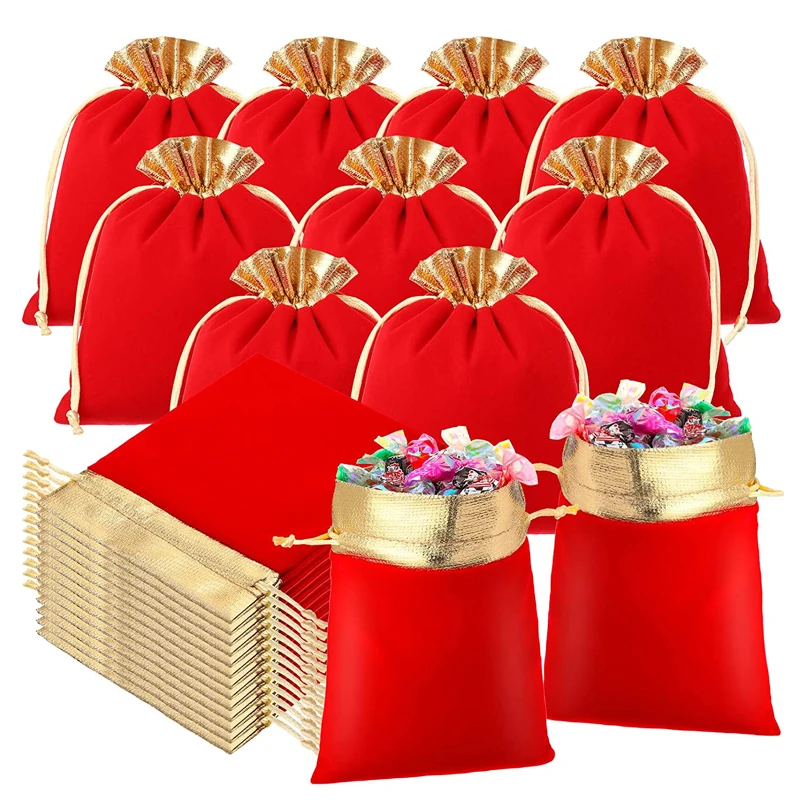 

5 шт., женская сумка для ювелирных изделий на шнурке