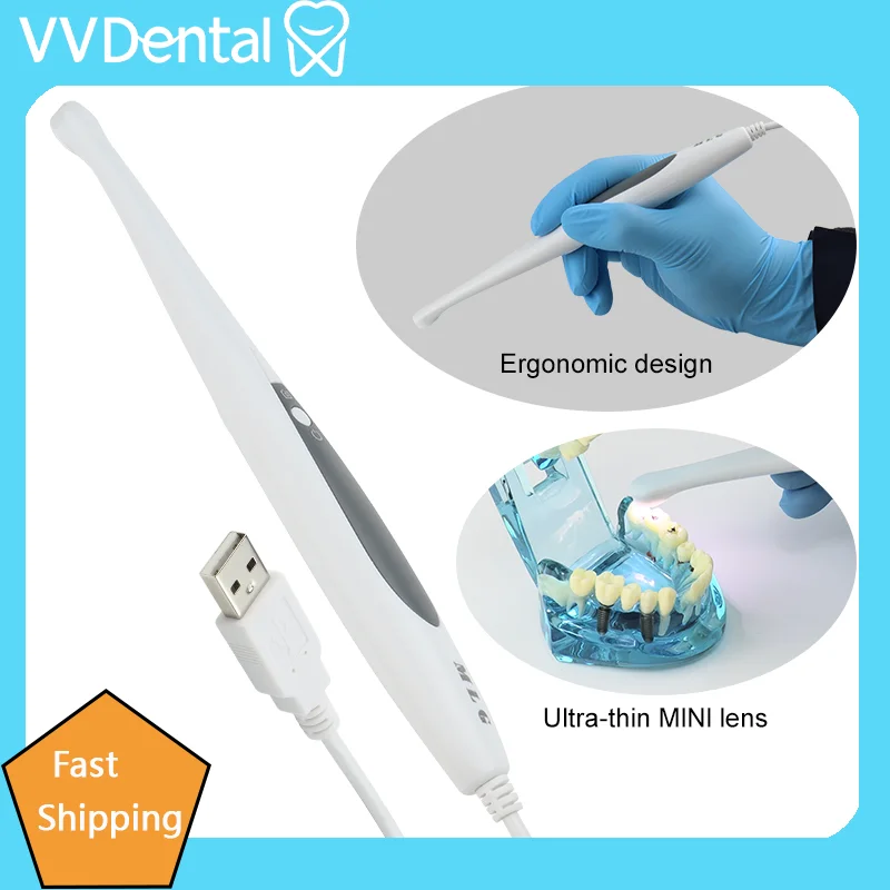 Фото Магнитная USB-камера VVDental для внутриротового осмотра с объективом 1/4 CMOS, 6 белыми светодиодами, 13,0 мегапикселями, цифровой стоматологический эндоскоп №3