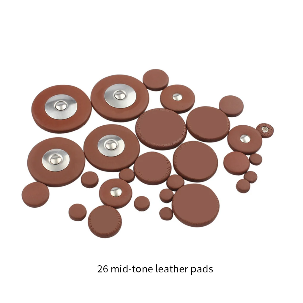 

Saxophone Pads Mid-range High-pitched Leather Accessories Beginner Artificial Replaced Parts Instrument Fittings Set