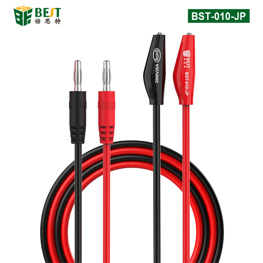 

1Pair 104cm Alligator Clips Wire to AV Banana Plug Test Cable Line Lead Connector Dual Tester Probe for Multimeter Measure Tools