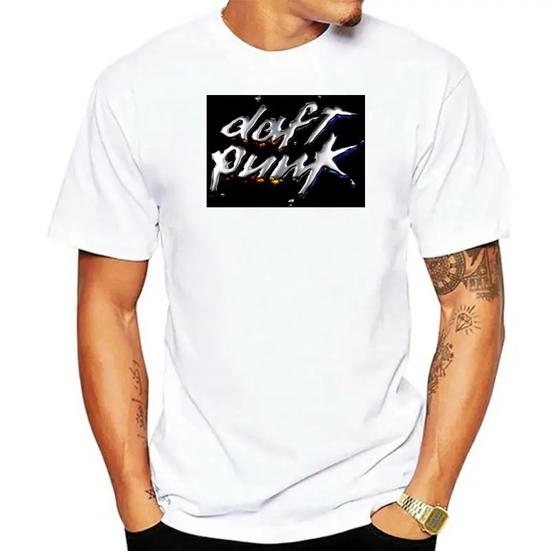 

Men Fashion Discovery Daft Punk Custom T Shirts Design O Neck Graphic tee