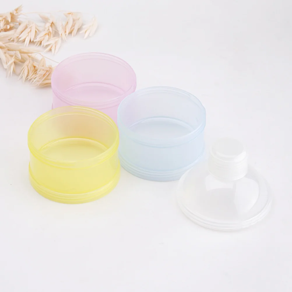 

3-layer Twist-Lock Stackable Milk Powder Dispenser Snack Storage Container