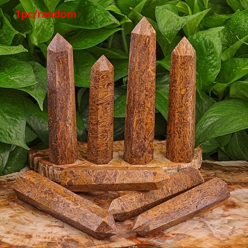 

Светло-бежевый кристалльный обелиск из яшмы Coquina Jasper, Miriam Jasper, Elephant