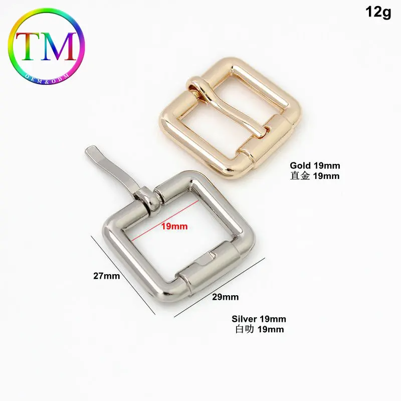 10-50Pcs 6Colors Metal Single Pin Buckle Handbag Strap Square Ring Adjuster Buckle For Belt Leather Craft Accessories