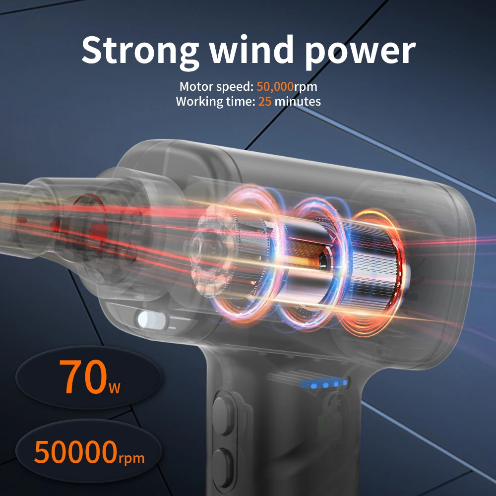 Аккумуляторная электрическая воздуходувка AD19 6000 мАч 3 режима