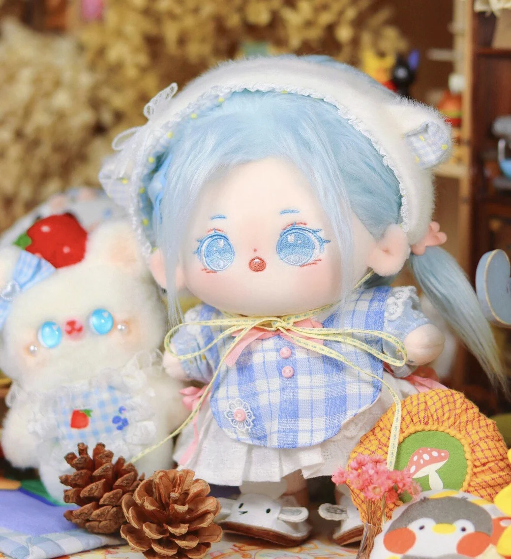 

Blue Plush Stuffed Doll Kawaii Kpop No attribute Cosplay For 20cm Skeleton Body Outfit Toys Cute Sweet Pillow Girl Fans Gifts