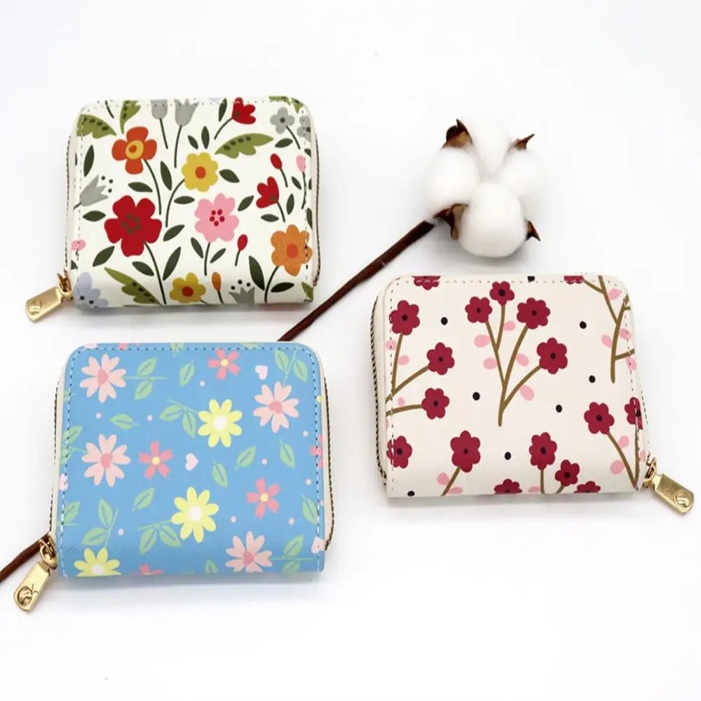 

Holder PU Leather Birthday Gifts Flower Multi-layer Large Capacity Purse Wallets Card Holder Coin Purse Women Wallets