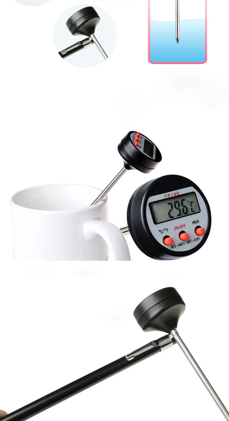tp100 food thermometer electronic digital thermometer for meat cooking probe bbq kitchen tools пищевой т