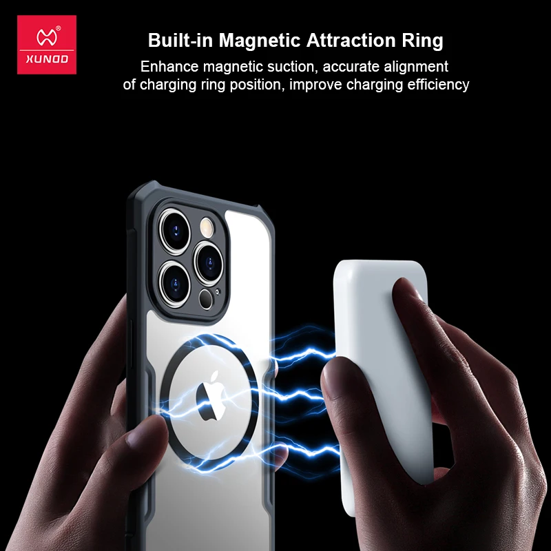 Чехол Xundd для iPhone 14 Pro Max Plus 13 12 Магнитный чехол подушки безопасности