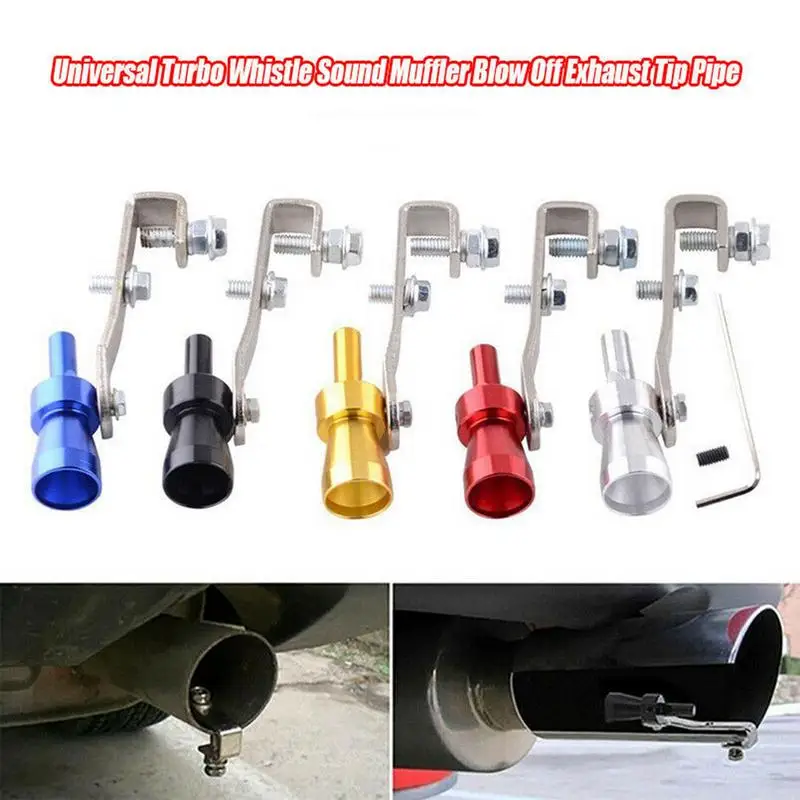 

1pcs Car Turbo Sound Whistle Universal Exhaust Pipe Whistle Car Roar Maker Aluminum Car Sound Whistle Automobile Accessories