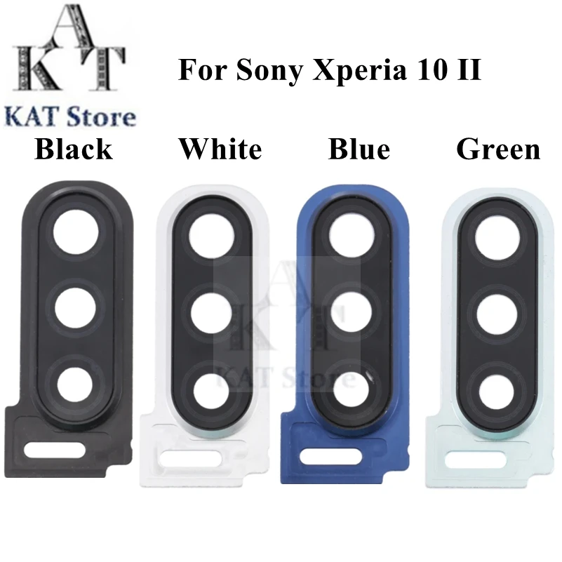 KAT For Sony Xperia 10 II Rear Camera Frame Cover Glass Back Lens Smartphone Replacement Parts