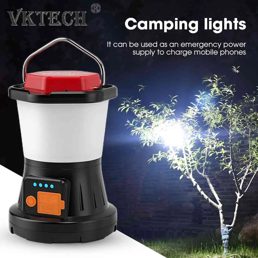 

LED Camping Lantern 300LM USB Rechargeable Emergency Lighting 3 Modes 1500mAh Outdoor Power Bank for Hiking Travel Car Repair