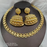 italian jewelry sets for women necklace earring retro style luxury jewelry set dubai golden jewelry sets for women
