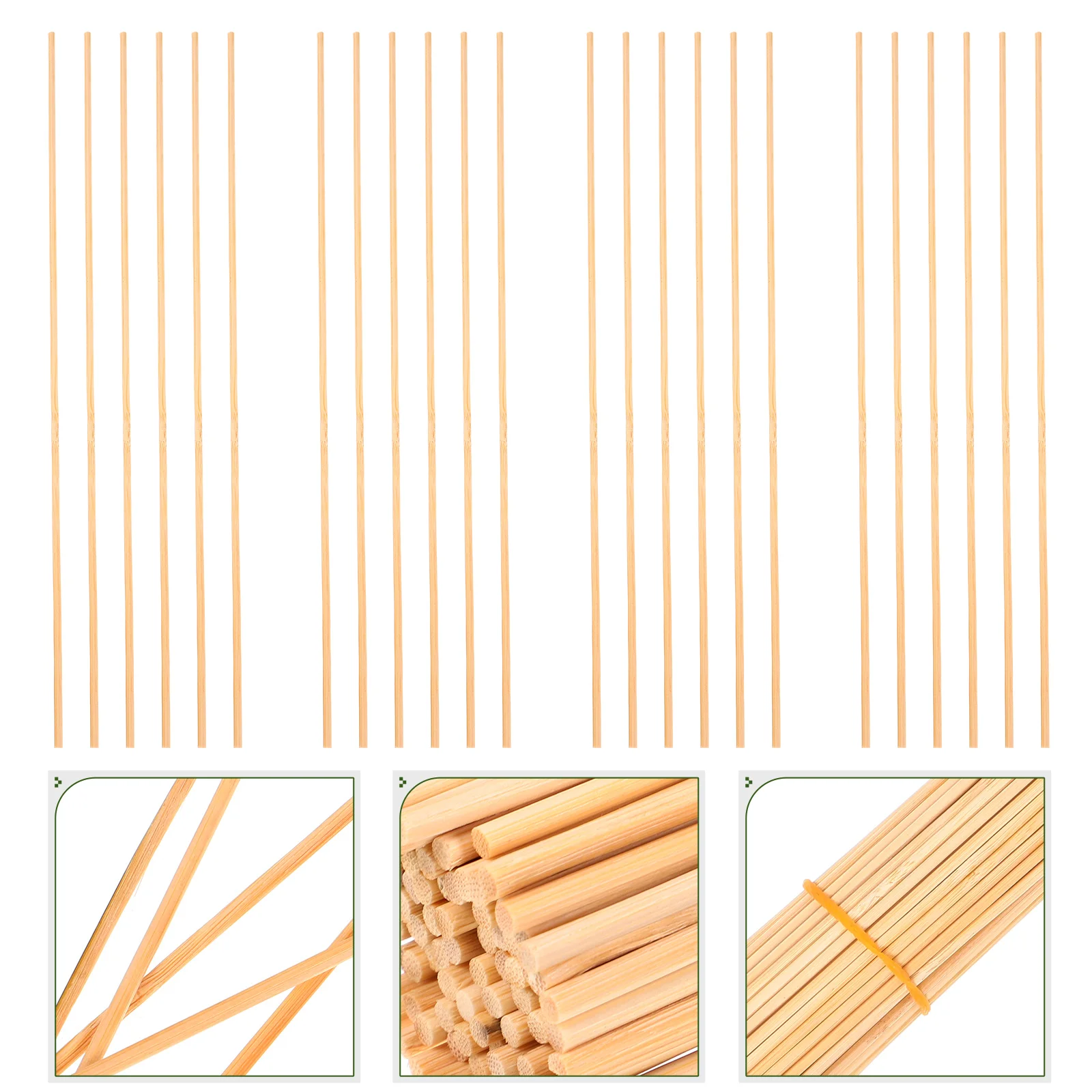 

100 Pcs Wood Sticks Handmade Material Crafts Wooden Handicraft DIY Supplies Blank Materials Three-dimensional Rods